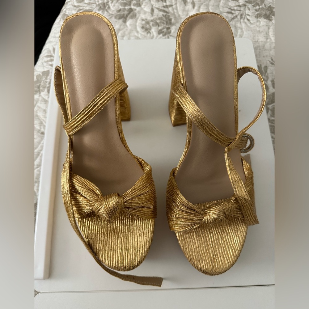 Elegant Gold Women's Heels